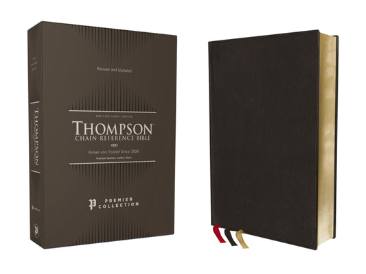 Nkjv, Thompson Chain-Reference Bible, Premium Goatskin Leather, Black, Premier Collection, Black Letter, Art Gilded Edges, Comfort Print - Ingram