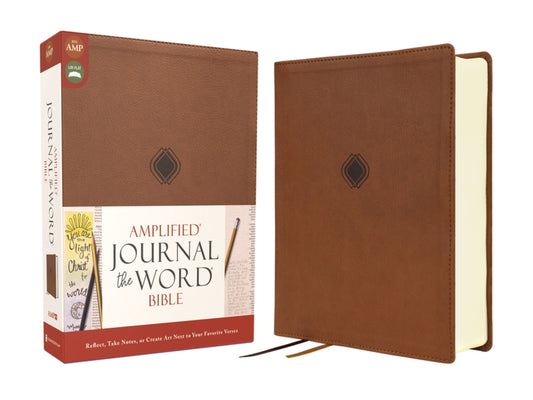 Amplified Journal the Word Bible, Leathersoft, Brown: Reflect, Take Notes, or Create Art Next to Your Favorite Verses - Ingram