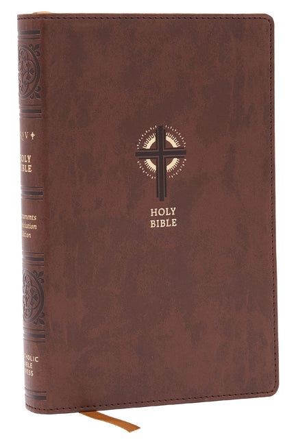 Nrsvce Sacraments of Initiation Catholic Bible, Brown Leathersoft, Comfort Print - Ingram