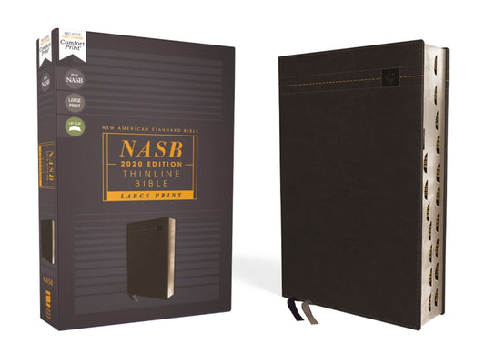 Nasb, Thinline Bible, Large Print, Leathersoft, Black, Red Letter Edition, 2020 Text, Thumb Indexed, Comfort Print - Ingram