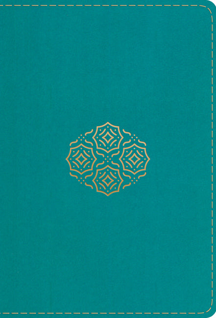 ESV Large Print Compact Bible (Trutone, Teal, Bouquet Design) - Ingram