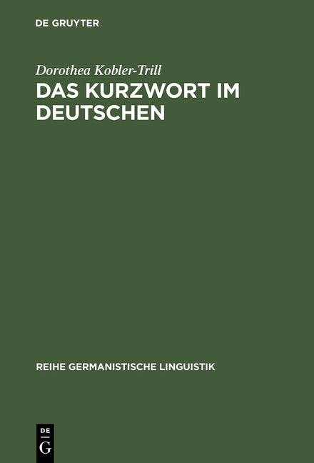 Kurzwort im Deutschen (Reprint 2013) - Ingram