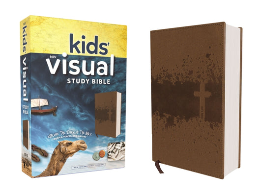 Niv, Kids' Visual Study Bible, Leathersoft, Bronze, Full Color Interior: Explore the Story of the Bible---People, Places, and History - Ingram