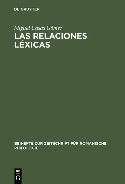 relaciones léxicas (Reprint 2014) - Ingram