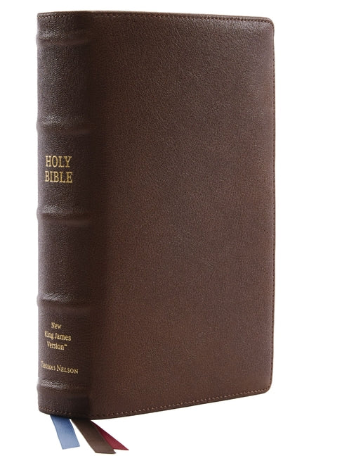 Nkjv, Single-Column Reference Bible, Premium Goatskin Leather, Brown, Premier Collection, Comfort Print - Ingram