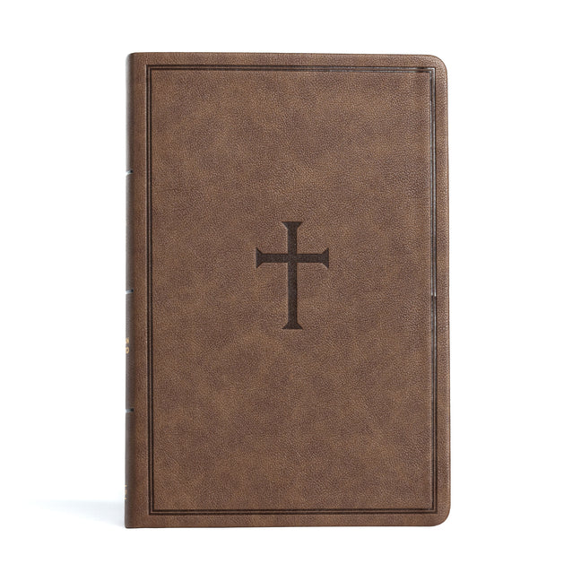CSB Giant Print Reference Bible, Brown Leathertouch, Indexed - Ingram