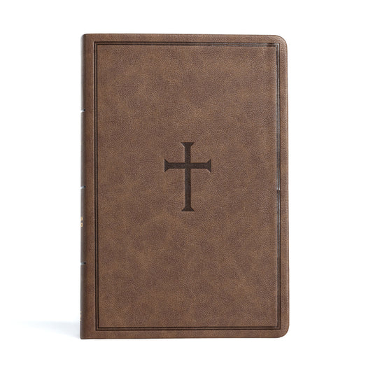 CSB Giant Print Reference Bible, Brown Leathertouch, Indexed - Ingram
