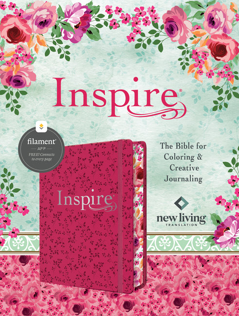 Inspire Bible Nlt, Filament Enabled (Hardcover Leatherlike, Pink Peony) - Ingram