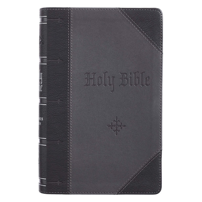 KJV Bible Giant Print 2-Tone Black/Dark Gray - Ingram