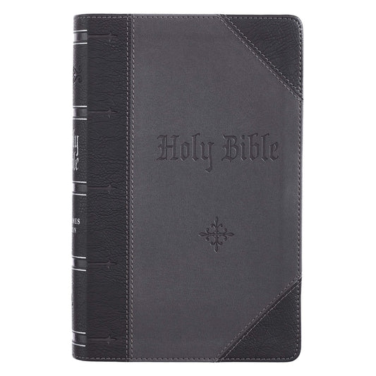 KJV Bible Giant Print 2-Tone Black/Dark Gray - Ingram
