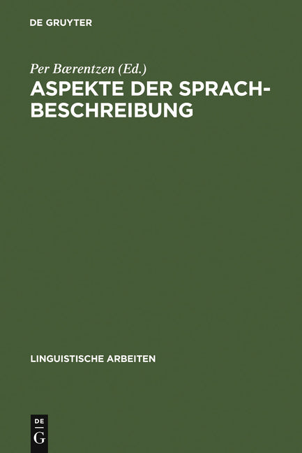 Aspekte der Sprachbeschreibung (Reprint 2010) - Ingram