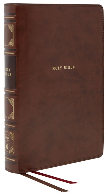 Nkjv, Reference Bible, Classic Verse-By-Verse, Center-Column, Leathersoft, Brown, Red Letter Edition, Comfort Print - Ingram