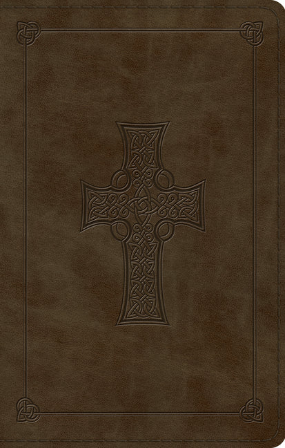 Large Print Value Thinline Bible-ESV-Cross Design - Ingram