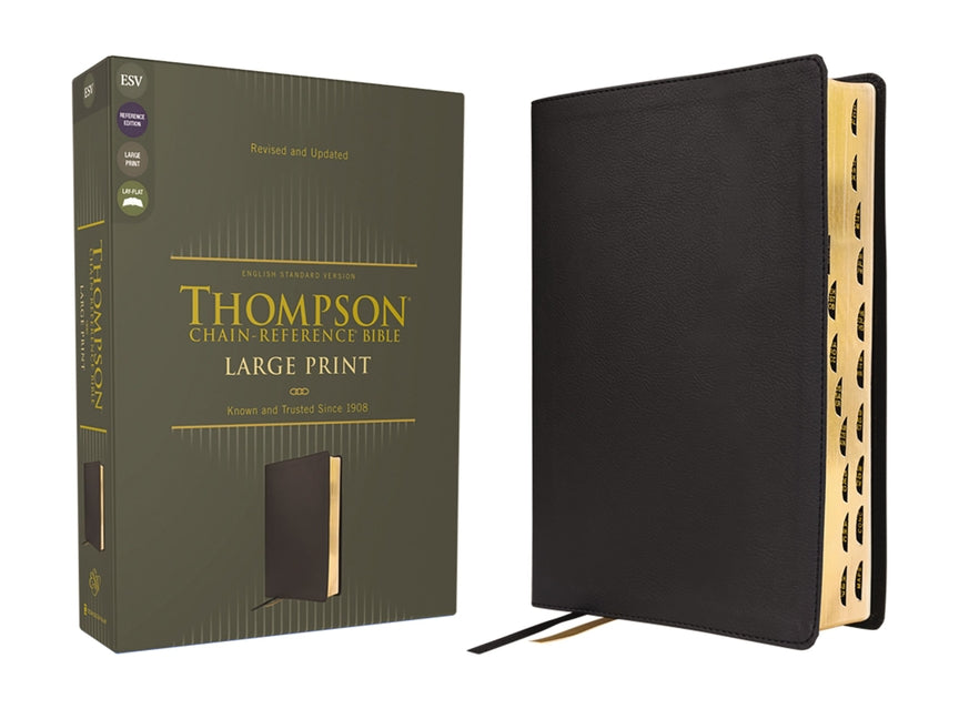 Esv, Thompson Chain-Reference Bible, Large Print, Leathersoft, Black, Red Letter, Thumb Indexed - Ingram