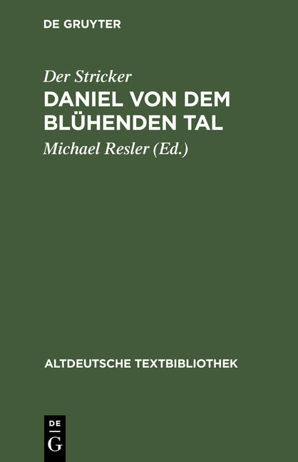 Daniel Von Dem Blühenden Tal (2. Auflage, Reprint 2012) - Ingram
