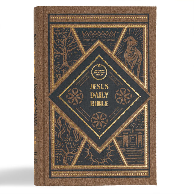 CSB Jesus Daily Bible, Brown Cloth Over Board: Guided Readings Showing Christ Throughout Scripture - Ingram