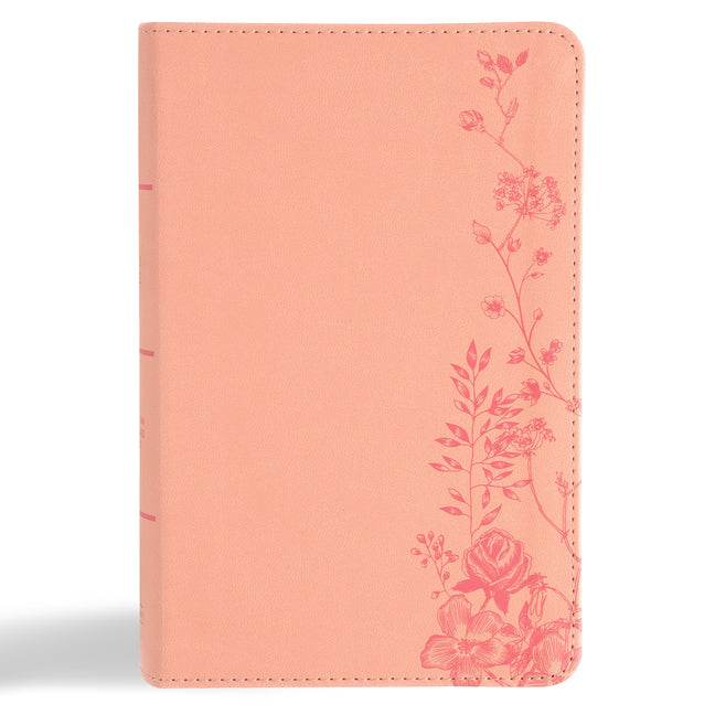 CSB Single-Column Compact Bible, Digital Study Edition, Blush Floral Leathertouch (Digital Study) - Ingram