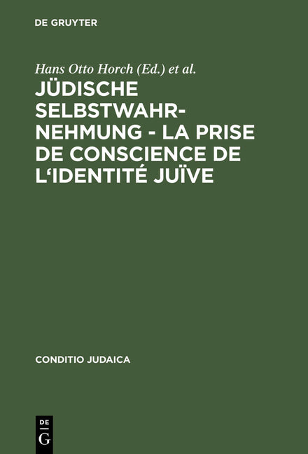 Jüdische Selbstwahrnehmung - La prise de conscience de l'identité juïve (Reprint 2012) - Ingram