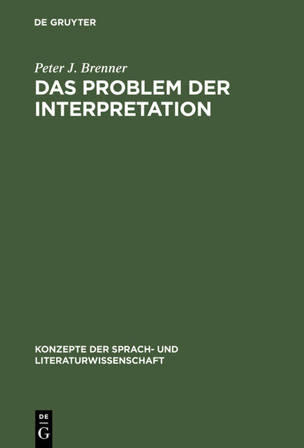 Problem der Interpretation (Reprint 2012) - Ingram
