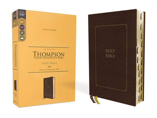 Kjv, Thompson Chain-Reference Bible, Large Print, Leathersoft, Brown, Red Letter, Thumb Indexed, Comfort Print - Ingram