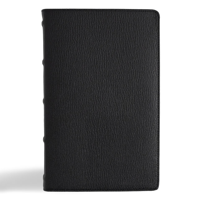 NASB Single-Column Personal Size Bible, Holman Handcrafted Collection, Black Premium Goatskin - Ingram