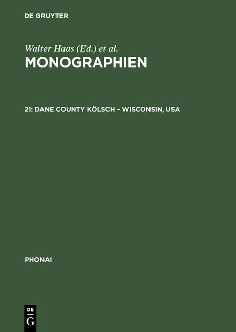 Monographien, 21, Dane County Kölsch - Wisconsin, USA (Reprint 2017) - Ingram