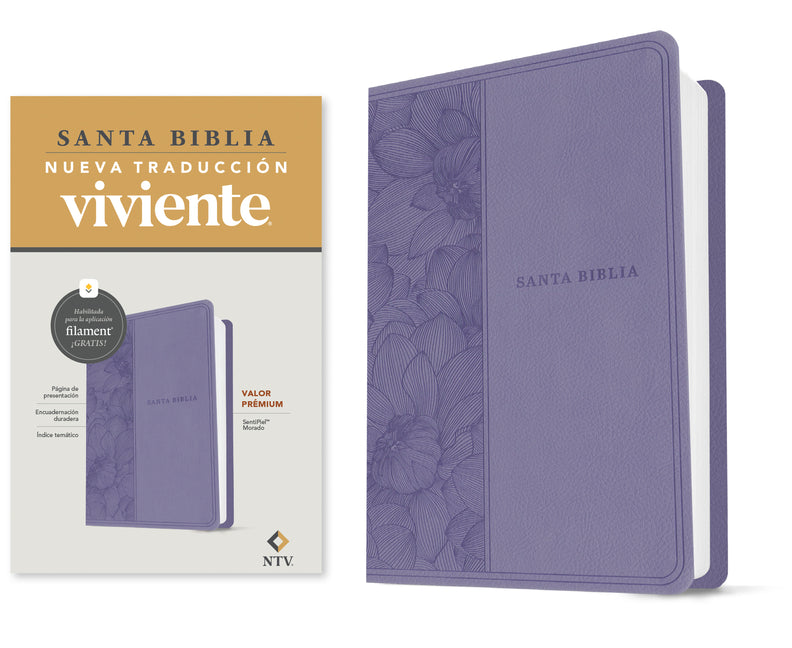Biblia Valor Prémium Ntv Con Filament (Sentipiel, Púrpura) - Ingram