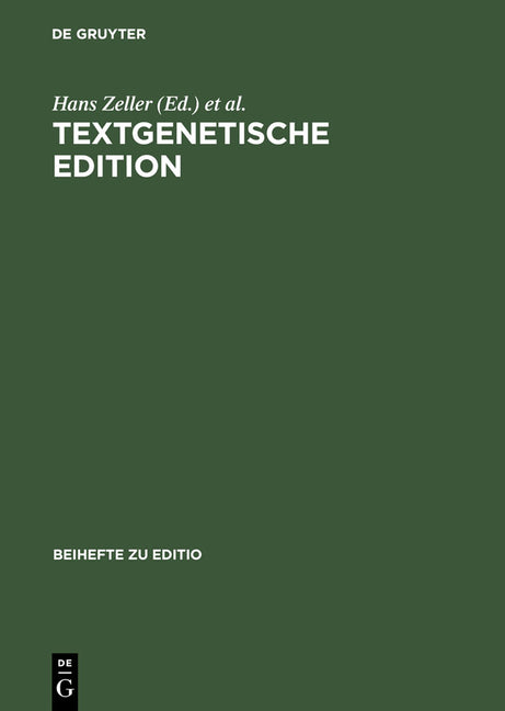 Textgenetische Edition (Reprint 2012) - Ingram