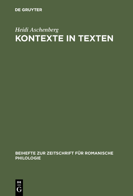 Kontexte in Texten (Reprint 2017) - Ingram