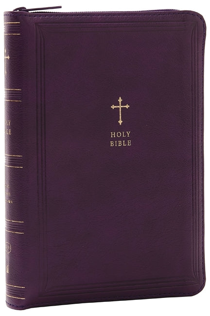 KJV Holy Bible: Compact with 43,000 Cross References, Purple Leathersoft with Zipper, Red Letter, Comfort Print: King James Version - Ingram