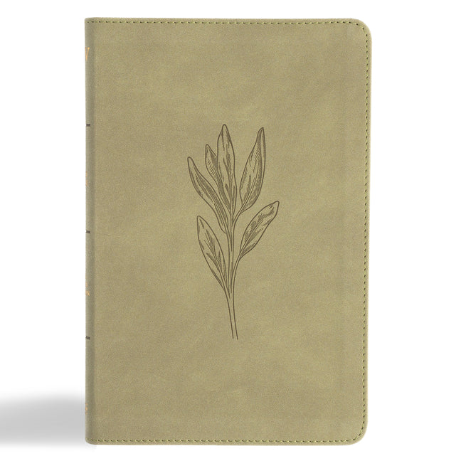 KJV Thinline Bible, Sage Suedesoft Leathertouch - Ingram