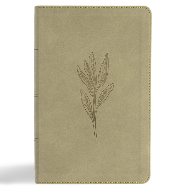 KJV Single-Column Personal Size Bible, Sage Suedesoft Leathertouch - Ingram