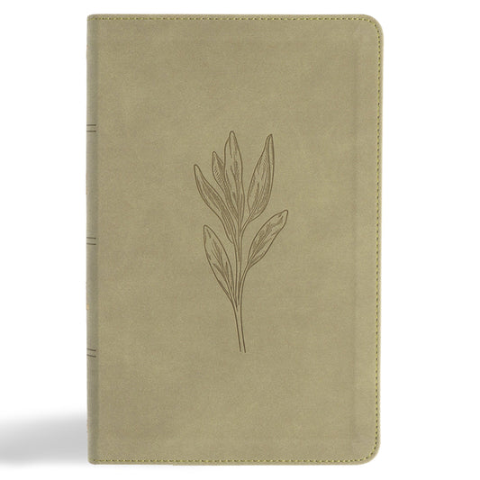 KJV Single-Column Personal Size Bible, Sage Suedesoft Leathertouch - Ingram