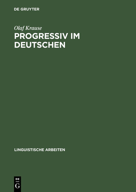 Progressiv im Deutschen (Reprint 2012) - Ingram