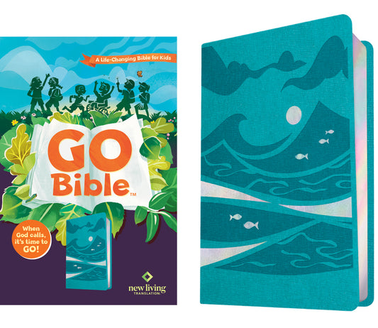 NLT Go Bible for Kids (Leatherlike, Teal Ocean): A Life-Changing Bible for Kids - Ingram