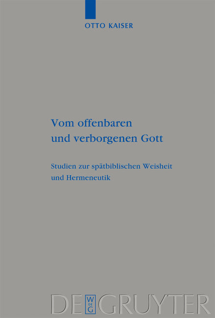 Vom offenbaren und verborgenen Gott - Ingram