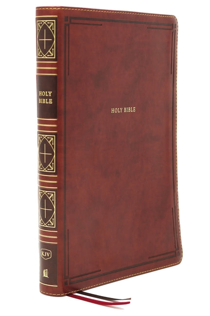 Kjv, Thinline Bible, Giant Print, Leathersoft, Brown, Red Letter Edition, Comfort Print: Holy Bible, King James Version - Ingram