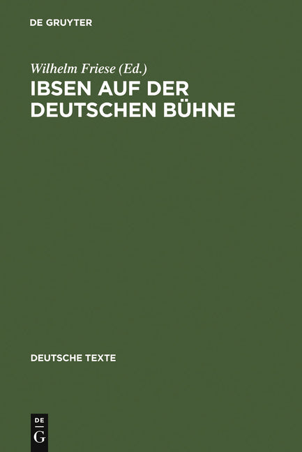 Ibsen auf der deutschen Bühne (Reprint 2011) - Ingram