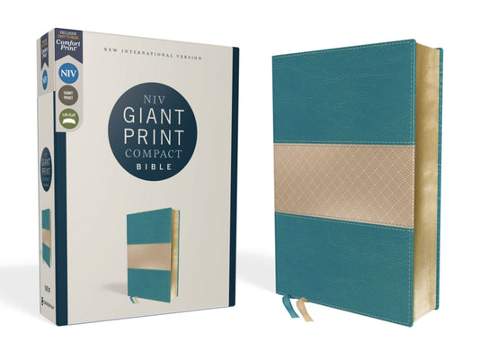 Niv, Giant Print Compact Bible, Leathersoft, Teal, Red Letter Edition, Comfort Print - Ingram