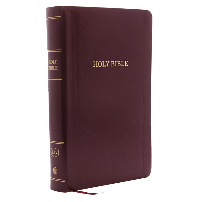 KJV, Reference Bible, Personal Size Giant Print, Leather-Look, Burgundy, Red Letter Edition - Ingram