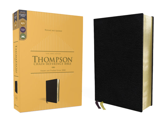 Kjv, Thompson Chain-Reference Bible, European Bonded Leather, Black, Red Letter, Comfort Print - Ingram