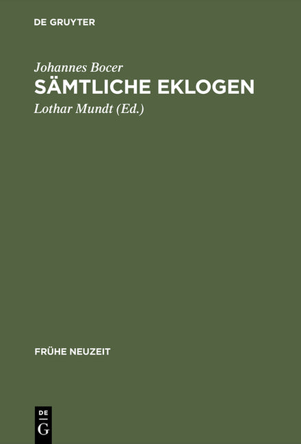 Sämtliche Eklogen: Mit Einer Einführung in Leben Und Gesamtwerk Des Verfassers (Reprint 2013) - Ingram