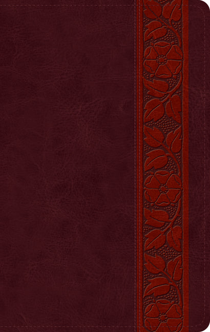 ESV Large Print Personal Size Bible, Red Letter (Trutone, Mahogany, Trellis Design) - Ingram