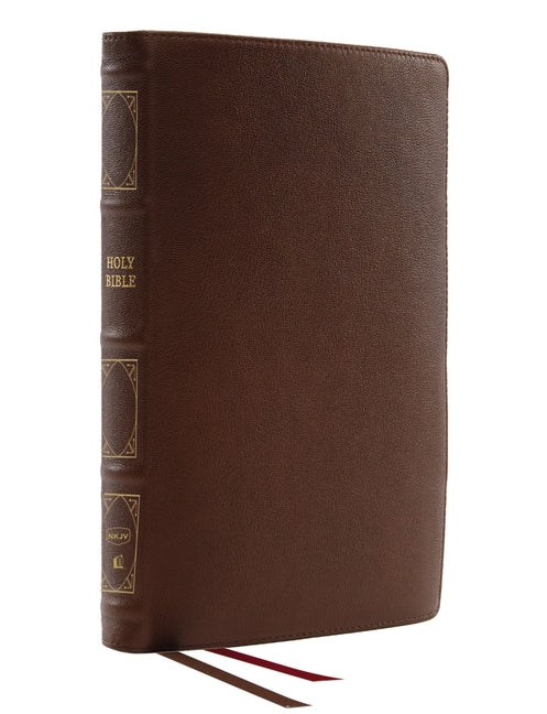Nkjv, Deluxe Thinline Reference Bible, Genuine Leather, Brown, Red Letter, Comfort Print: Holy Bible, New King James Version - Ingram