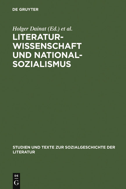 Literaturwissenschaft und Nationalsozialismus (Reprint 2012) - Ingram