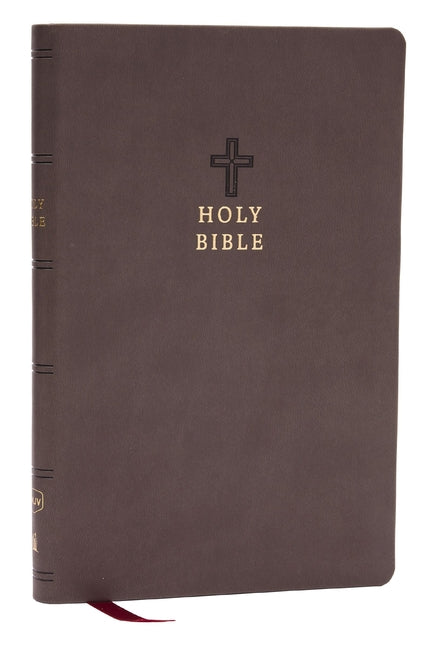 NKJV Holy Bible, Value Ultra Thinline, Charcoal Leathersoft, Red Letter, Comfort Print - Ingram