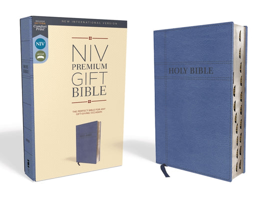 Niv, Premium Gift Bible, Leathersoft, Navy, Red Letter Edition, Indexed, Comfort Print - Ingram