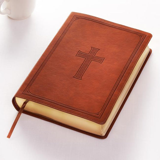 KJV Super Giant Print Lux-Leather Tan - Ingram