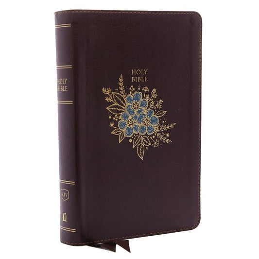 KJV, Deluxe Reference Bible, Personal Size Giant Print, Imitation Leather, Burgundy, Red Letter Edition - Ingram