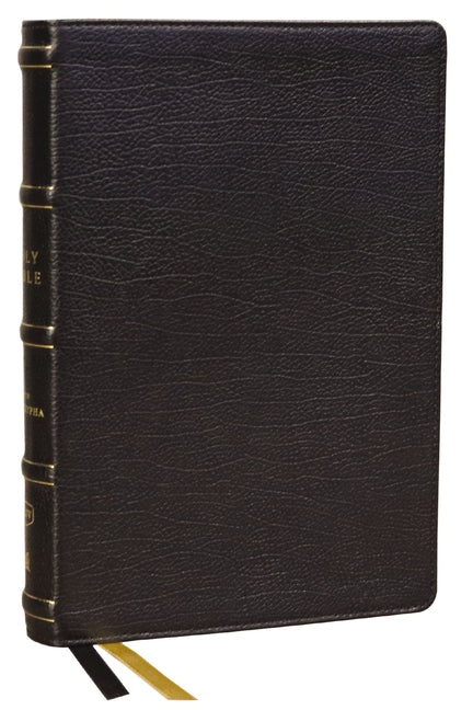 KJV Holy Bible with Apocrypha and 73,000 Center-Column Cross References, Black Genuine Leather, Red Letter, Comfort Print (Thumb Indexed): King James - Ingram